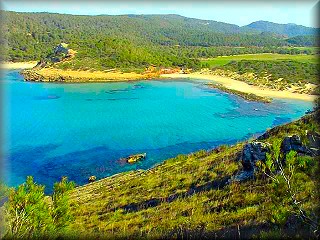 La playa virgen de Algallarens en la ANEI de La Vall, Ciudadela de Menorca es de un belle especial